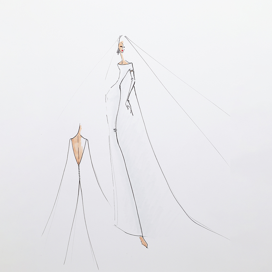 Les tissus souples avec de l'aplomb - croquis 23