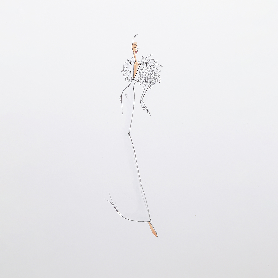 Les tissus souples avec de l'aplomb - croquis 24