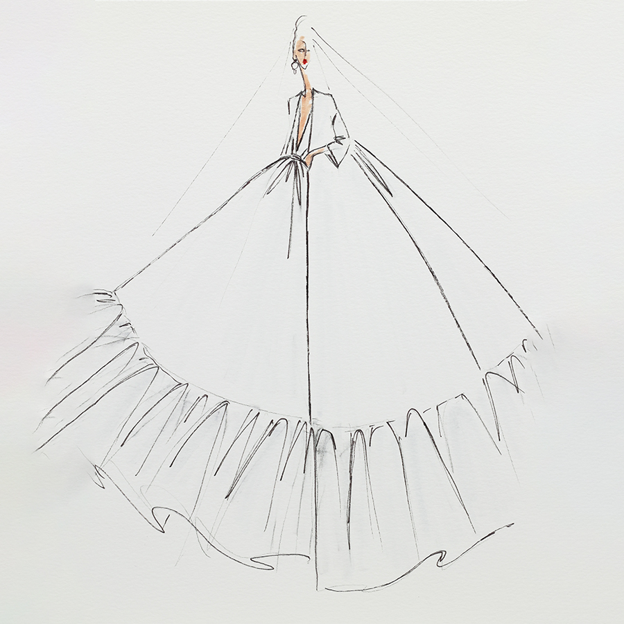 Soies avec de la tenue et légers - croquis 28