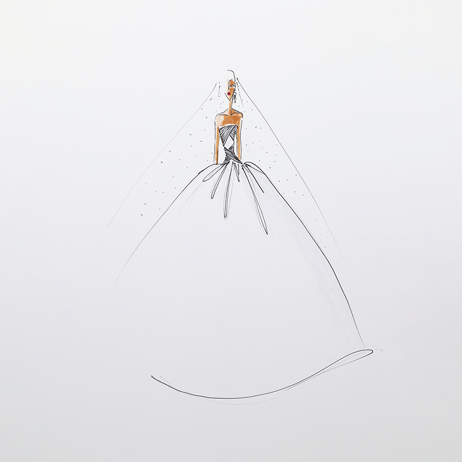 Soies avec de la tenue et légers - croquis 32