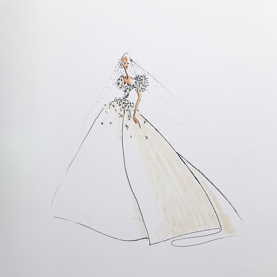 les tissus avec de la tenue et somptueux croquis 33