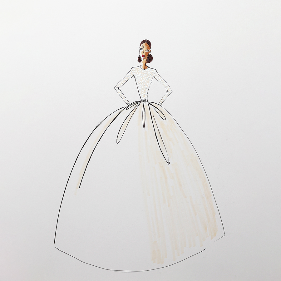 les tissus avec de la tenue et somptueux croquis 04