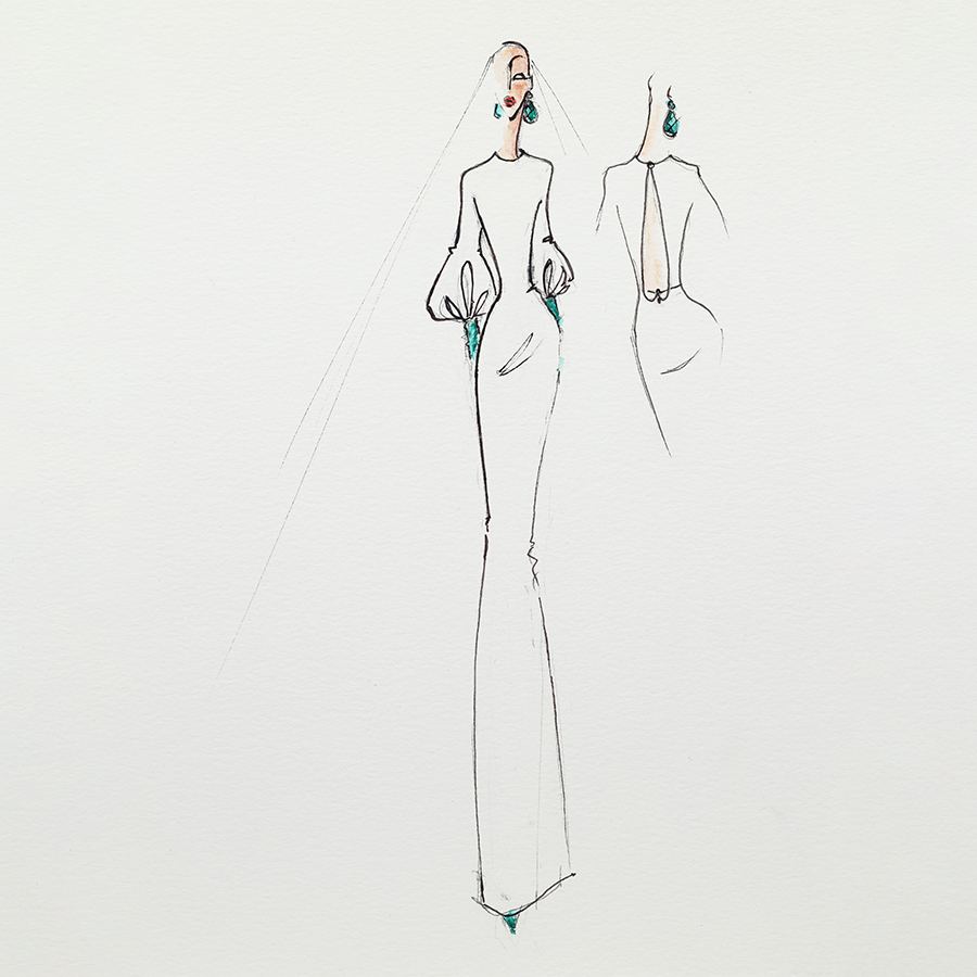 Les tissus souples avec de l'aplomb - croquis 45