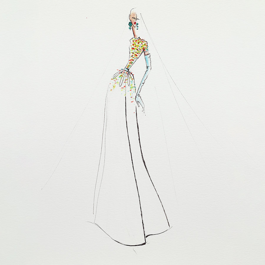 Les tissus souples avec de l'aplomb - croquis 46