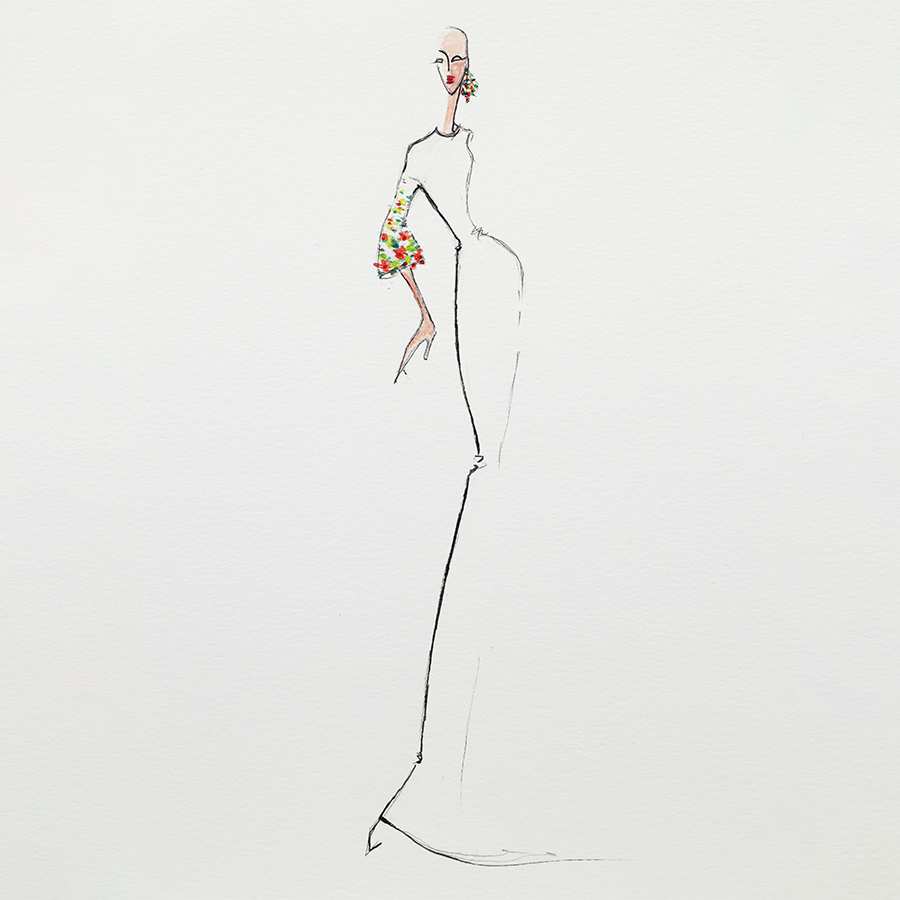 Les tissus souples avec de l'aplomb - croquis 48