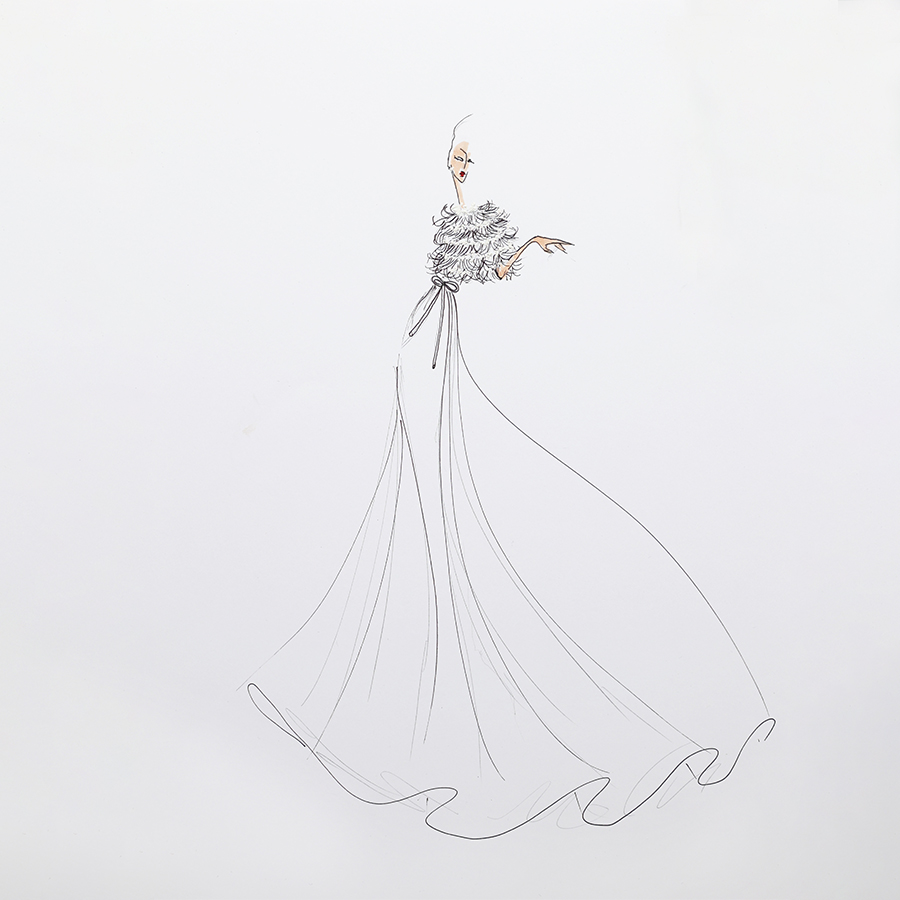 Tissus transparents et souples - croquis 54