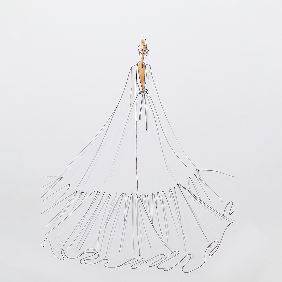 Tissus transparents avec de la tenue - croquis 57