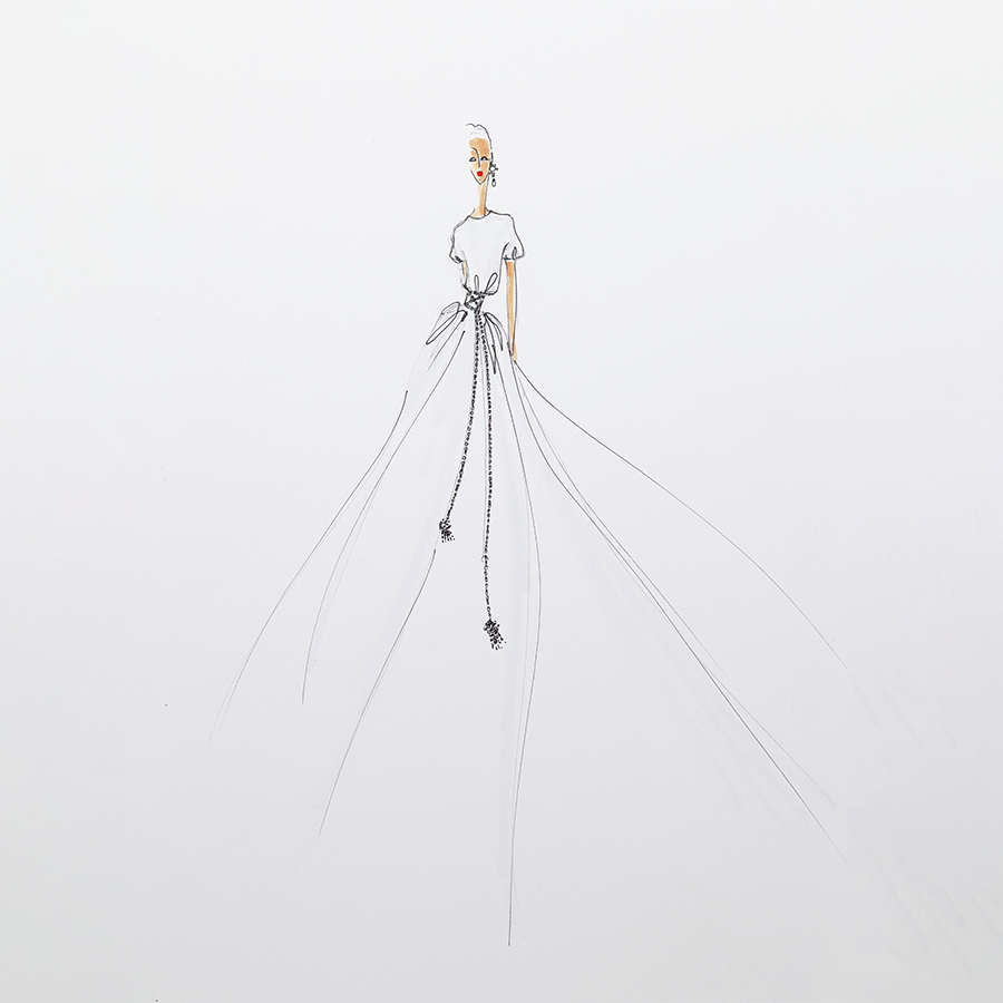 Les tissus souples avec de l'aplomb - croquis 58