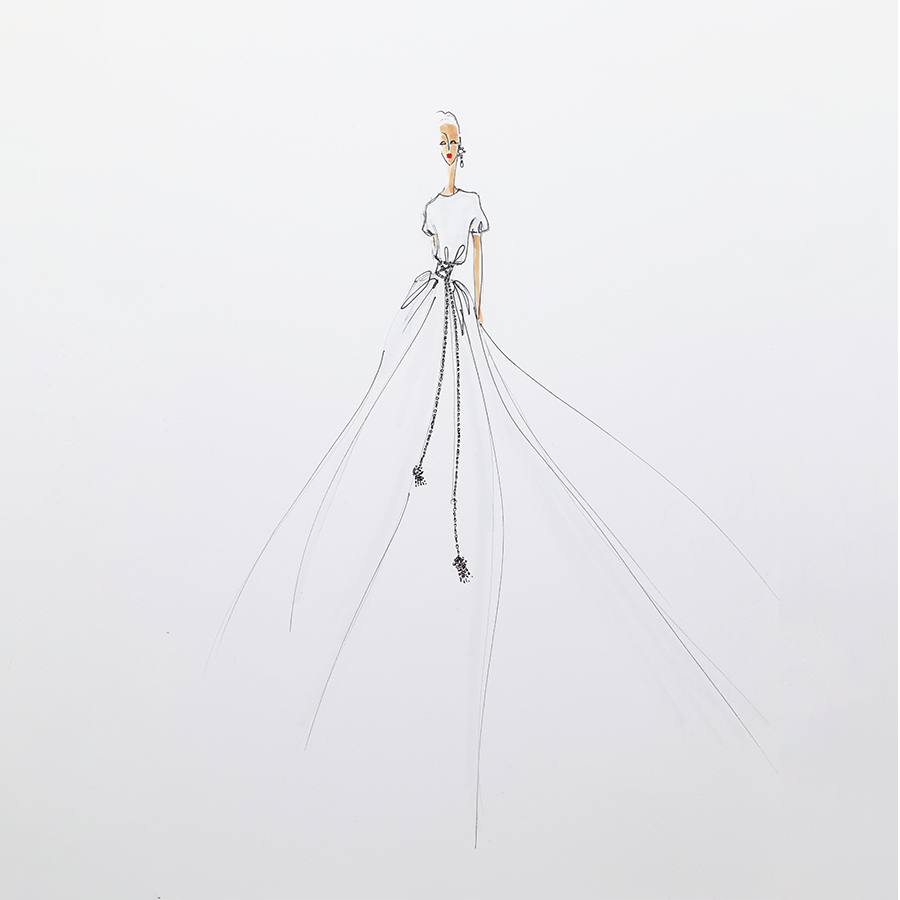 Tissus transparents avec de la tenue - croquis 58