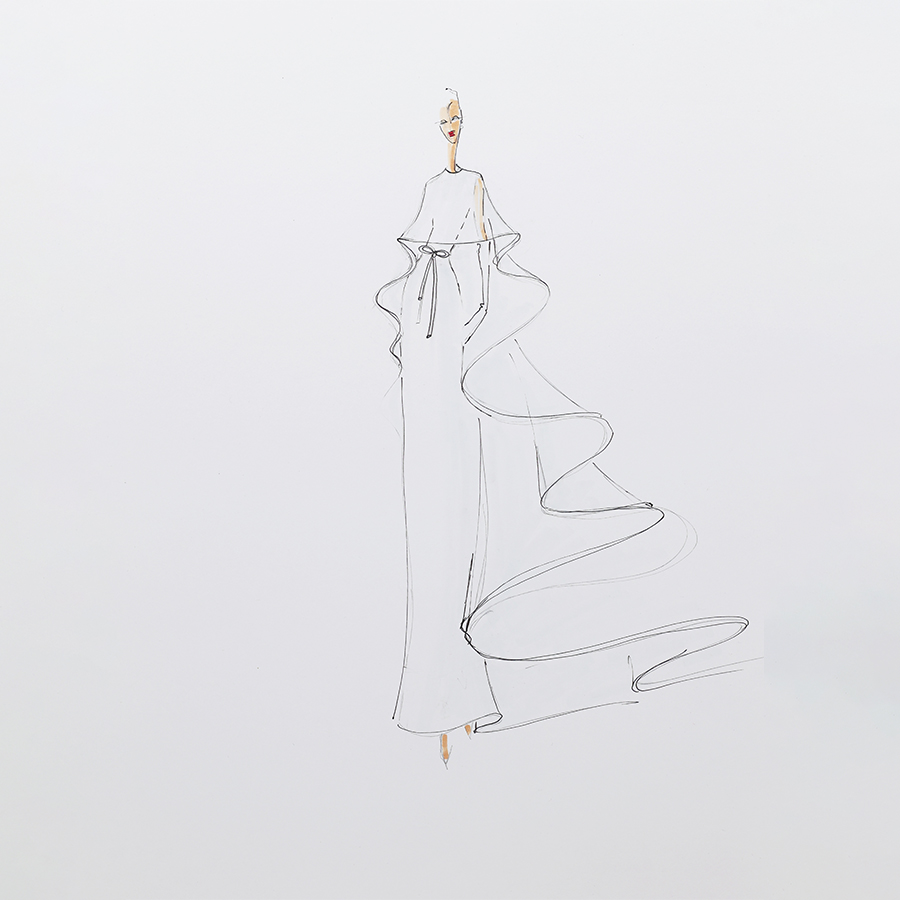 Tissus transparents avec de la tenue - croquis 59