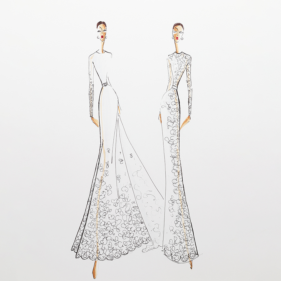 Tissus transparents avec de la tenue - croquis 6