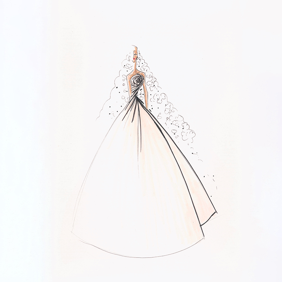 les tissus avec de la tenue et somptueux croquis 65