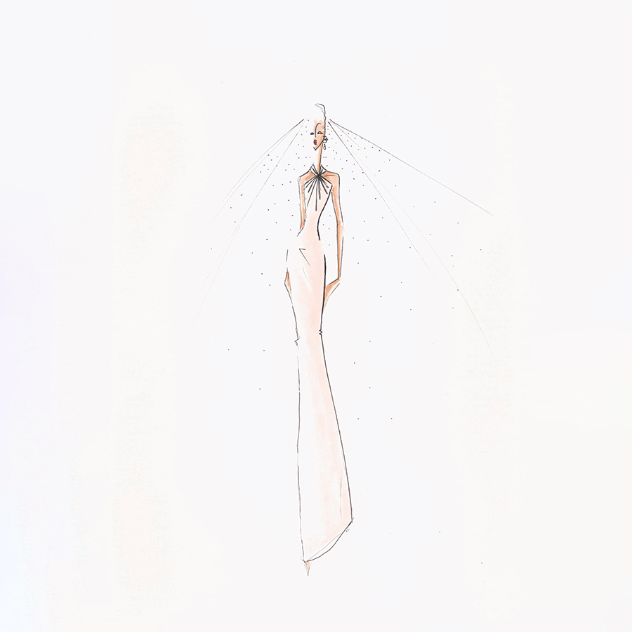 Les tissus souples avec de l'aplomb - croquis 67