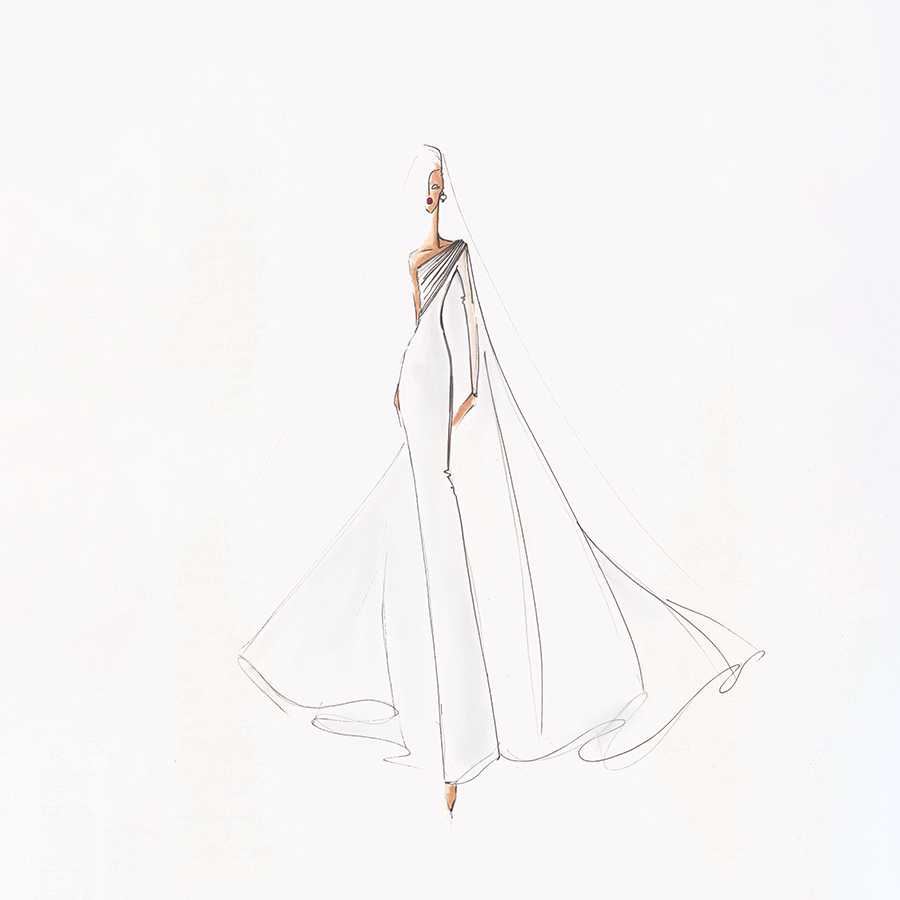 Tissus transparents et souples - croquis 73