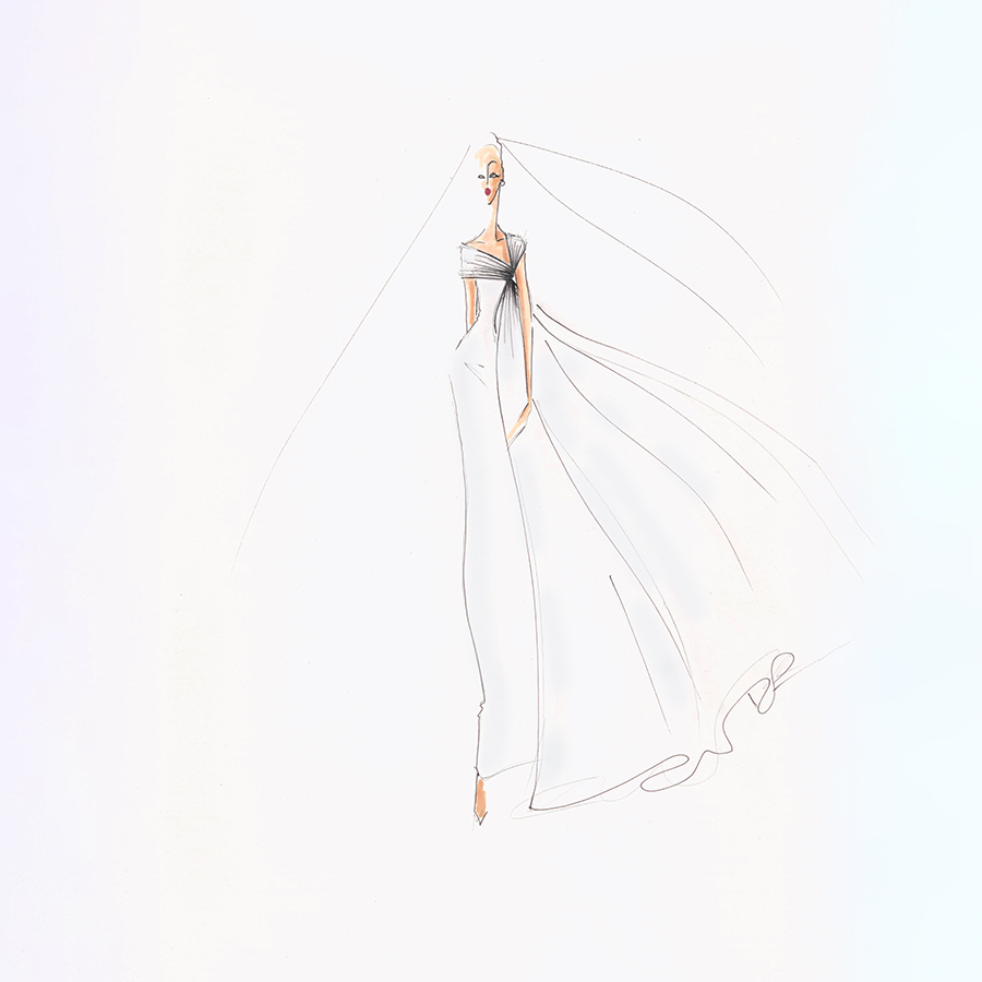 Tissus transparents et souples - croquis 74