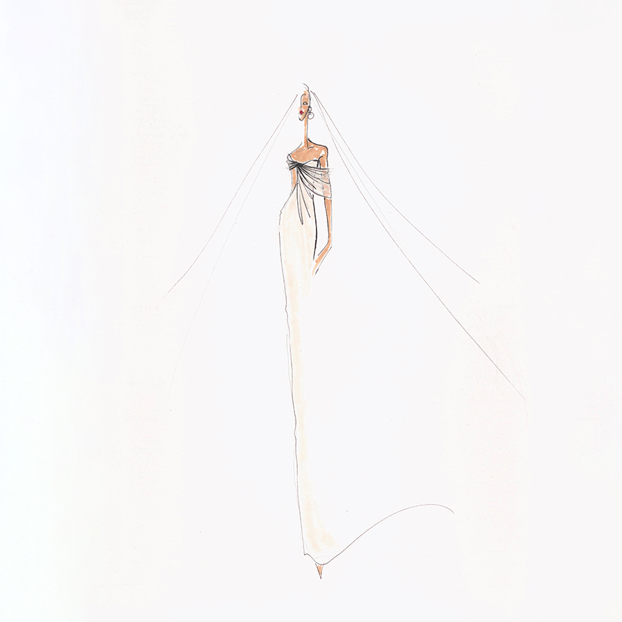 Tissus transparents et souples - croquis 76