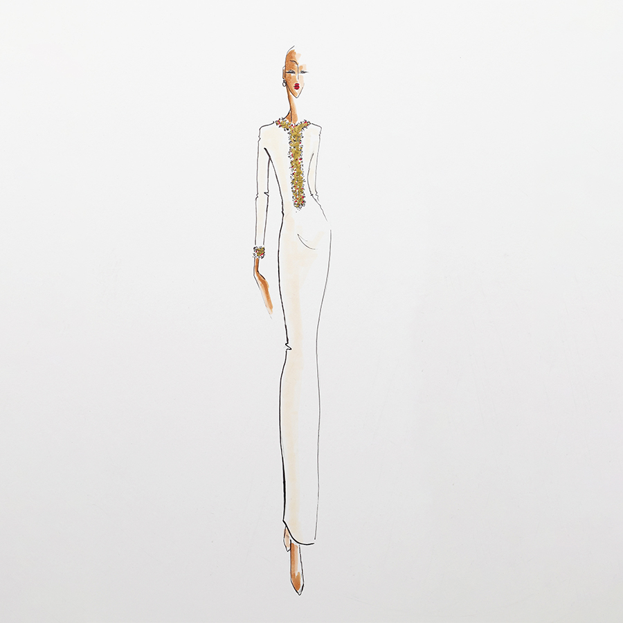 Les tissus souples avec de l'aplomb - croquis 08