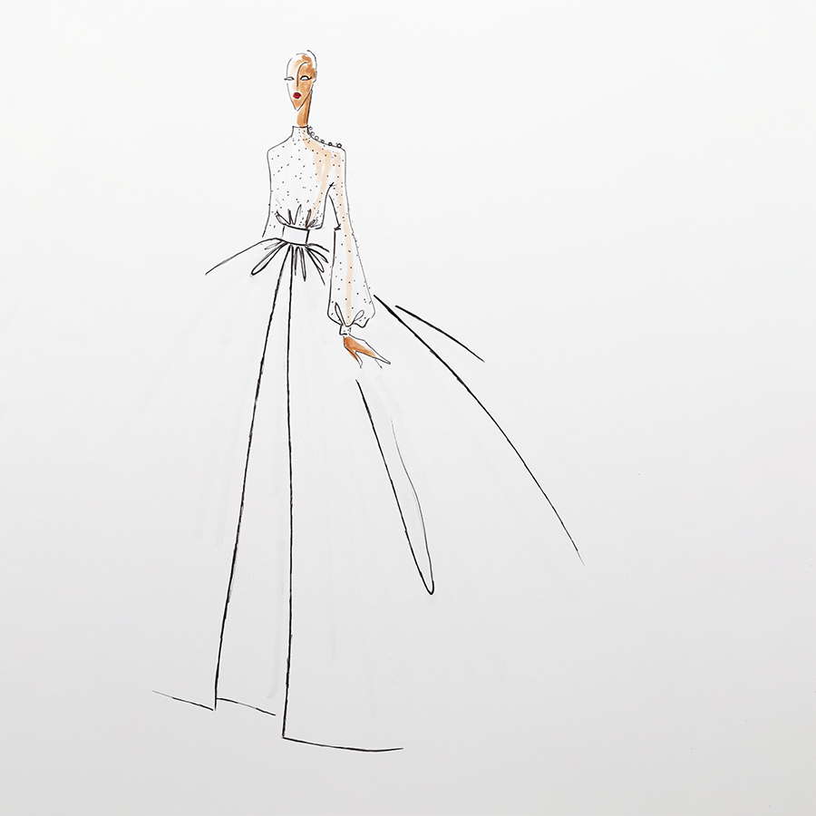 les tissus avec de la tenue et somptueux croquis 11