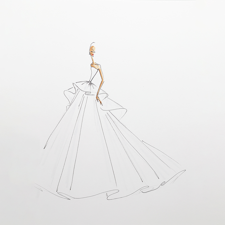 les tissus avec de la tenue et somptueux croquis 12