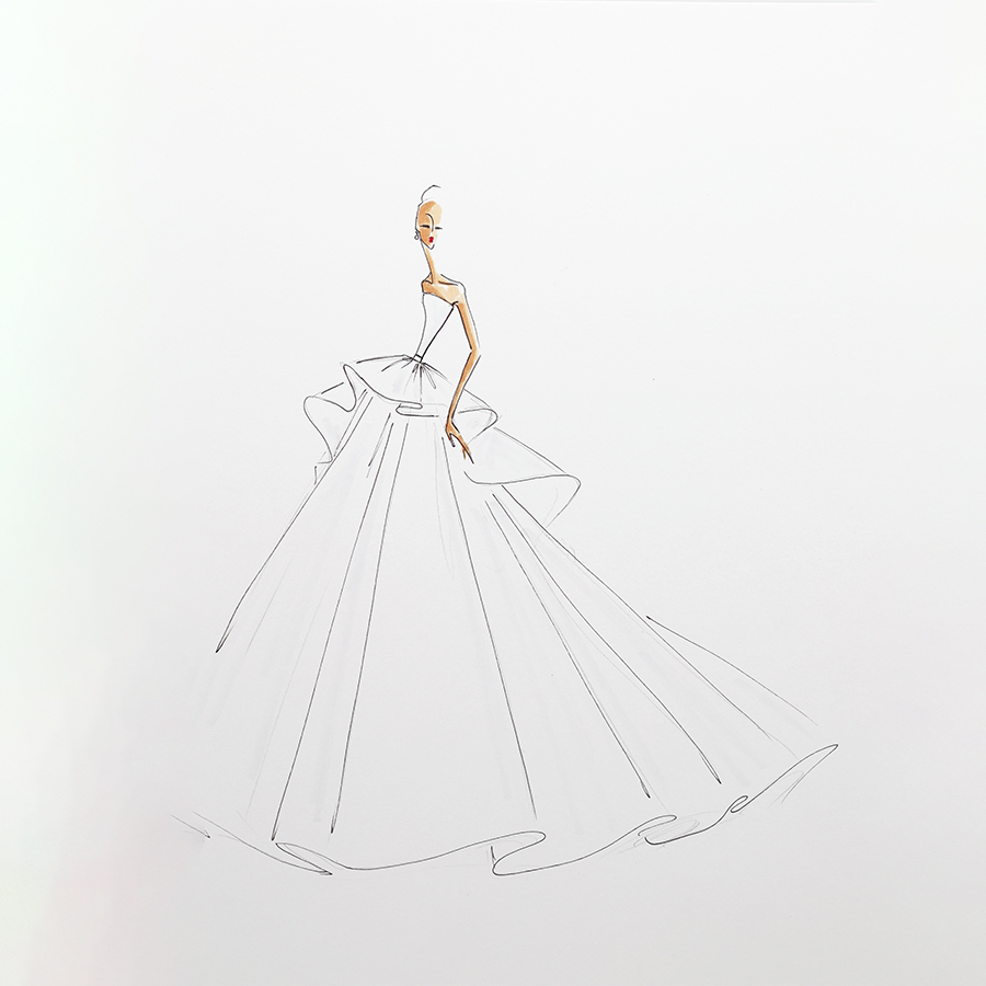 Tissus transparents avec de la tenue - croquis 12