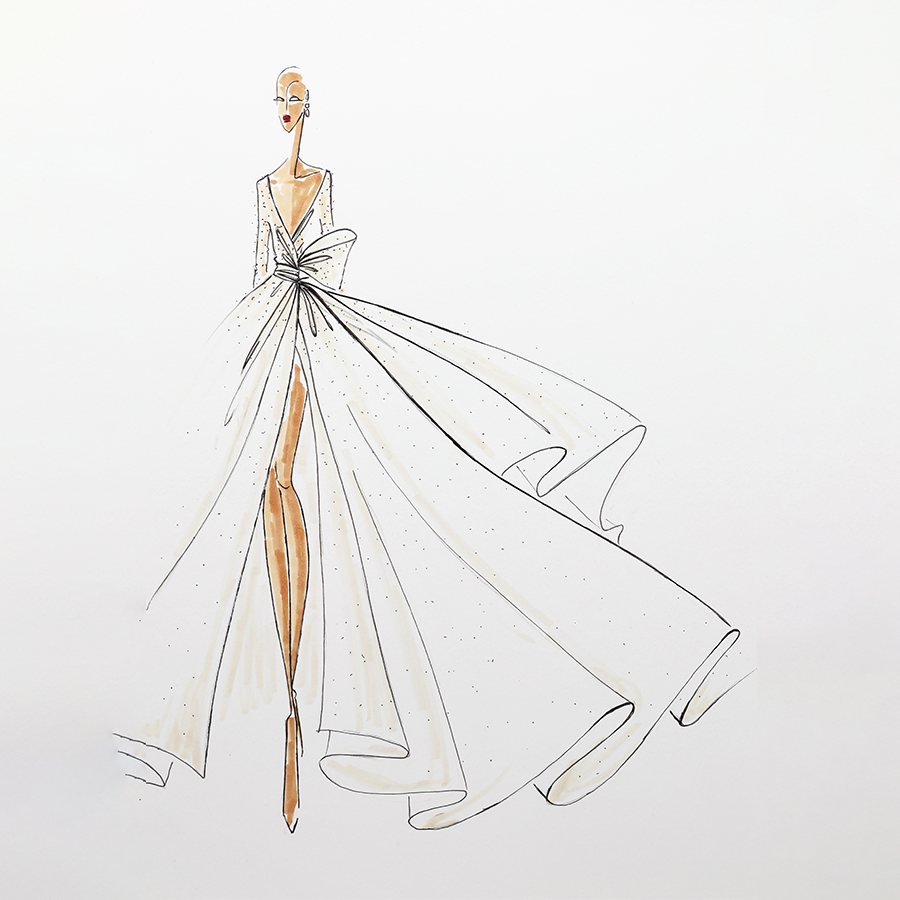 Soies avec de la tenue et légers - croquis 15