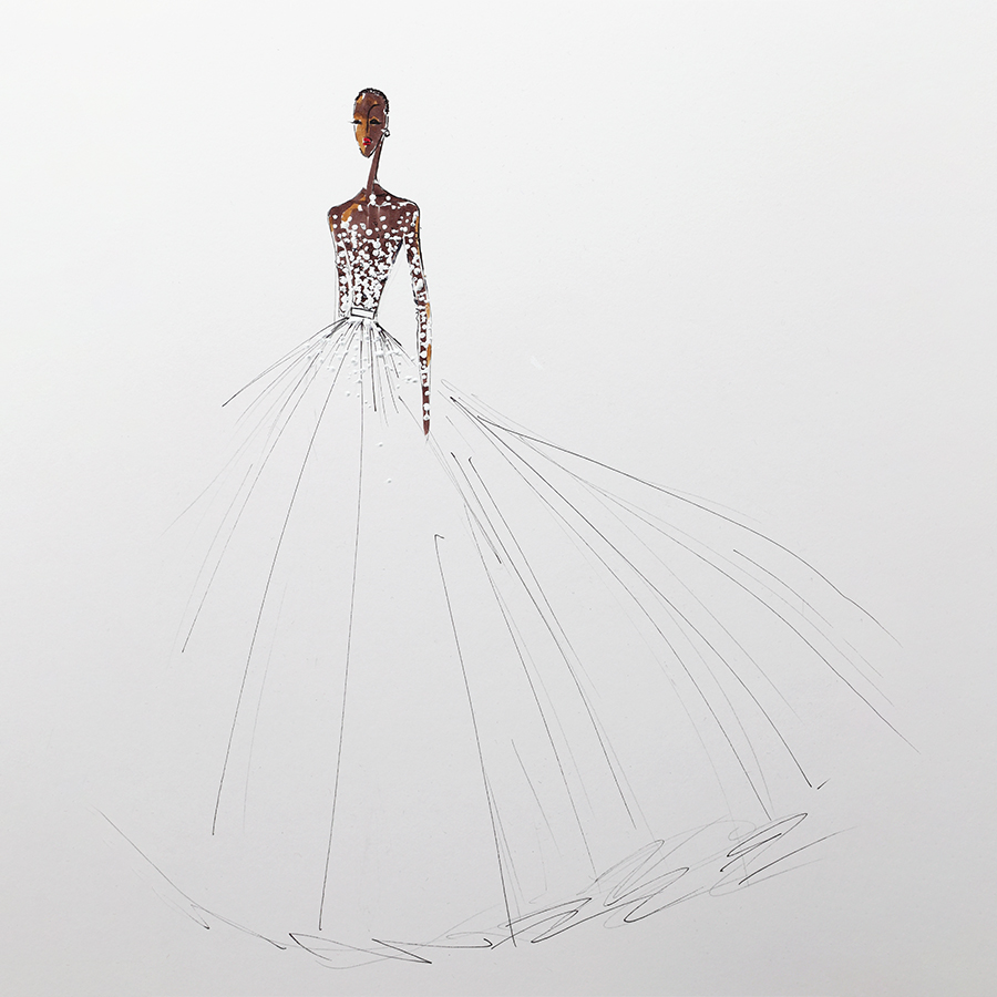 Soies avec de la tenue et légers - croquis 17