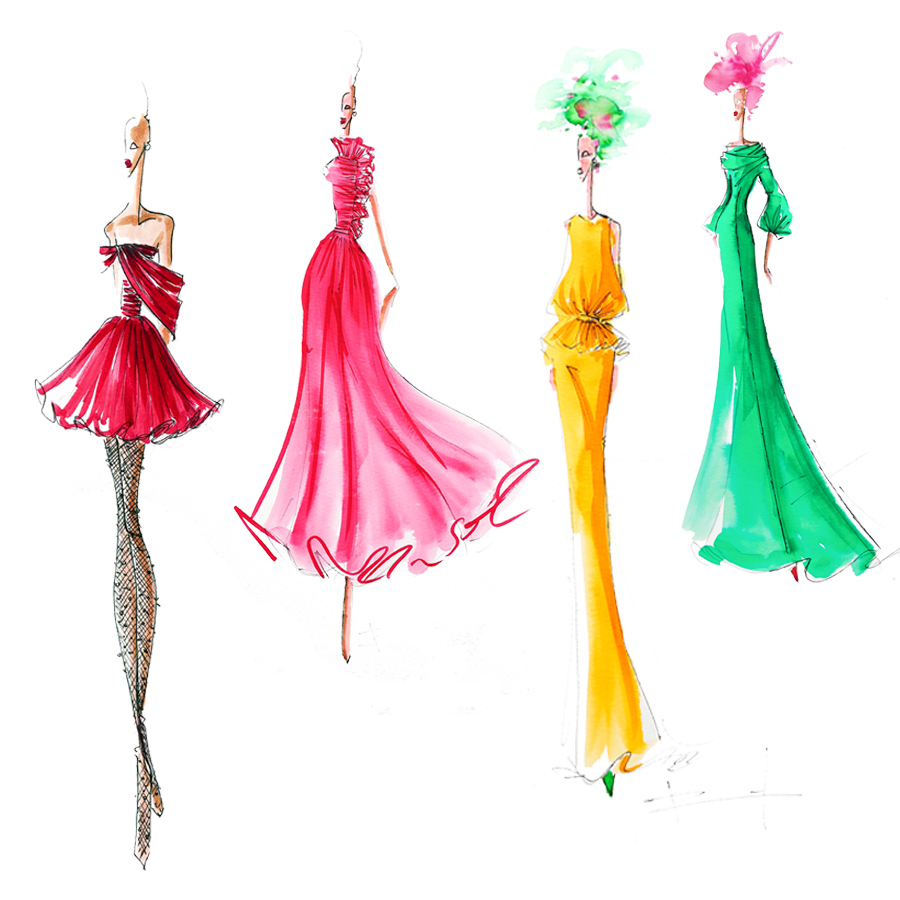 Réalisez sur mesure votre robe de soirée, ou robe de demoiselle d’honneur dans des tissus souples et légers pour un tombé élégant et fluide.