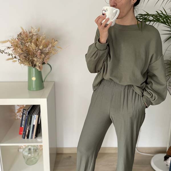 Pantalon en jersey bambou supersoft fait par Madi_sew