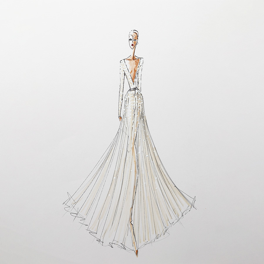 Croquis tissus souples et legers