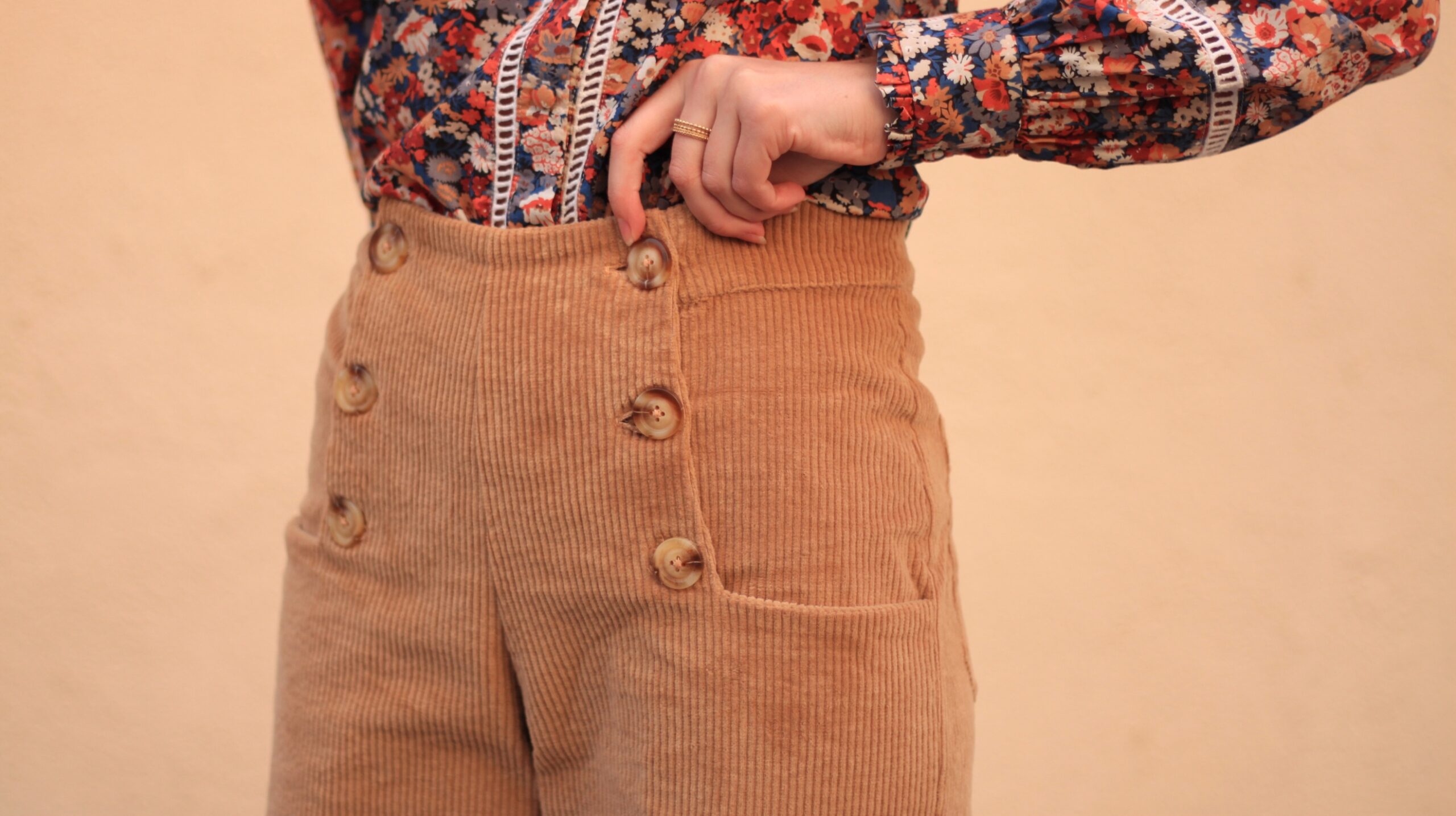 pantalon velours côtelé