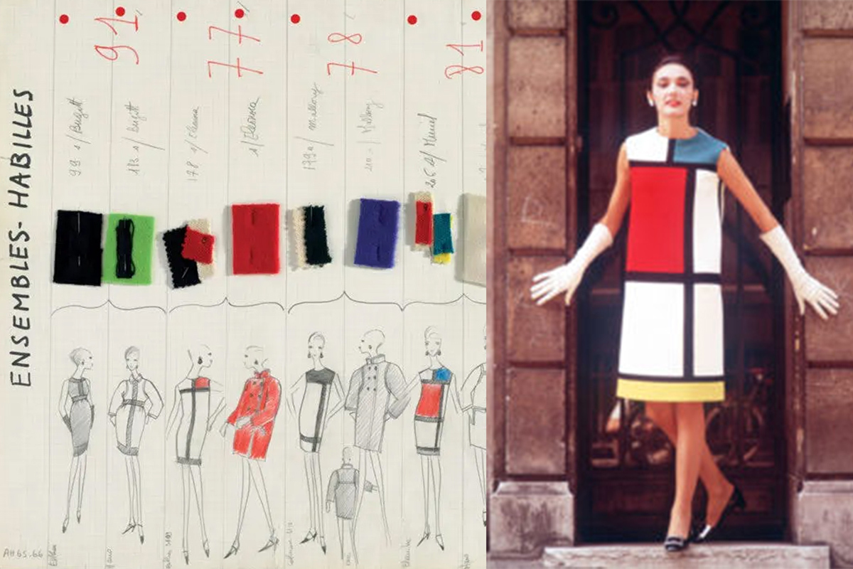hors-cadre-YSL-robe-1200x800 Robe Mondrian d'Yves Saint Laurent - inspiration et croquis