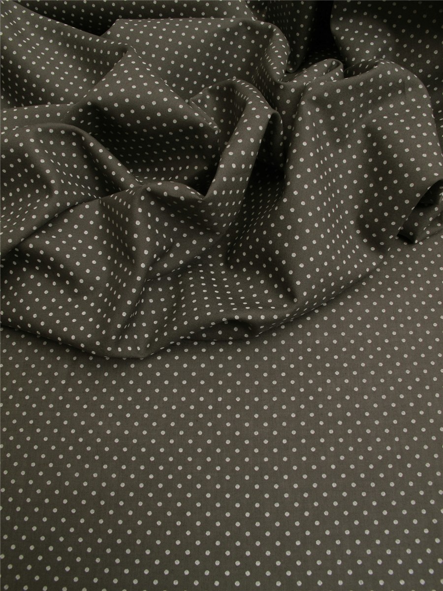 Lawn Batiste - Pois 1,5 mm - Gris Acier