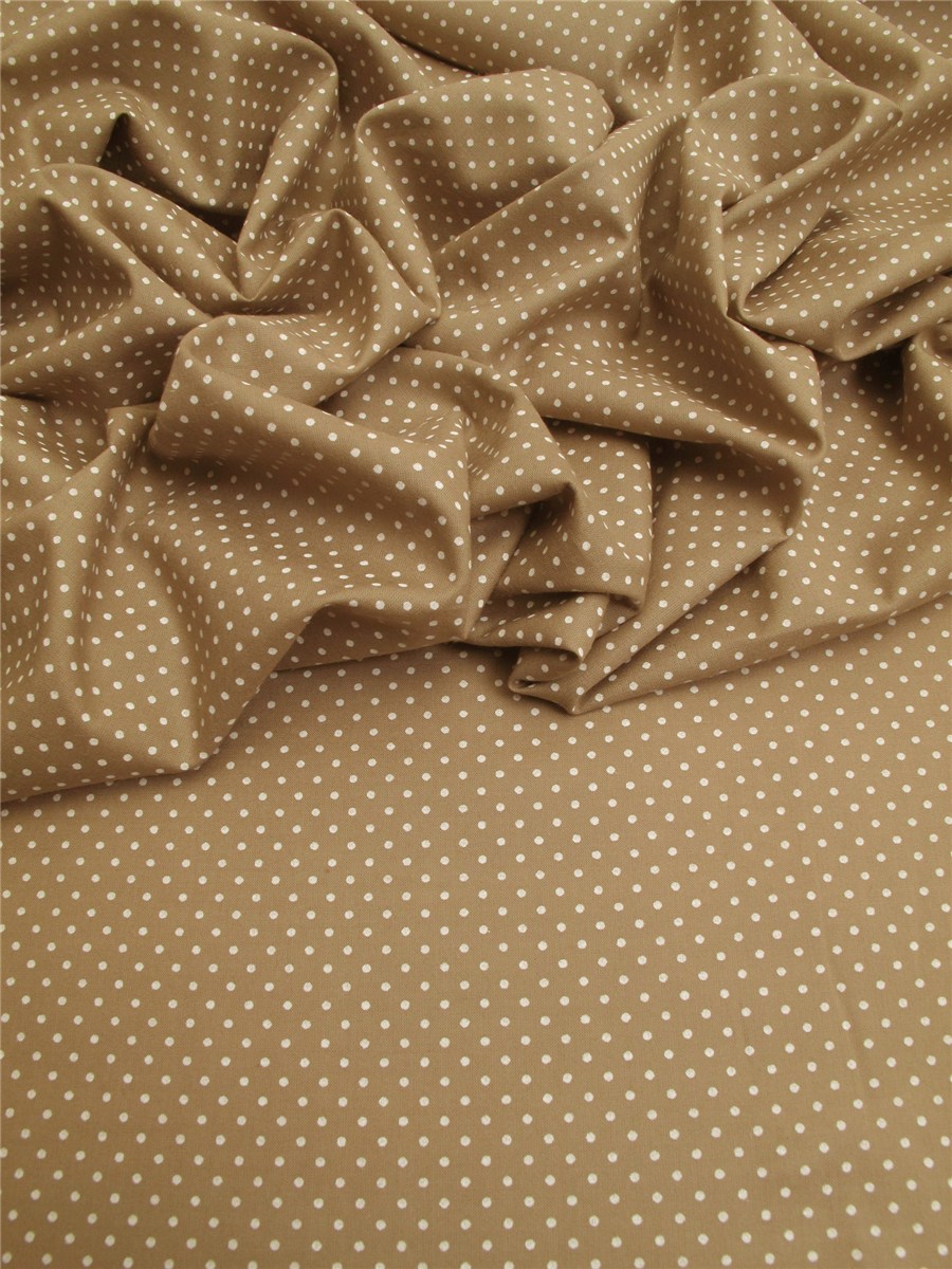 Lawn Batiste - Pois 1,5 mm - Taupe