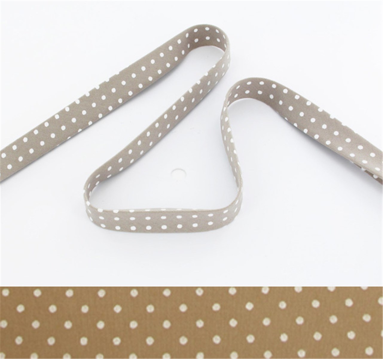 Biais de Lawn - Pois 1,5 mm - Taupe - 10 mm