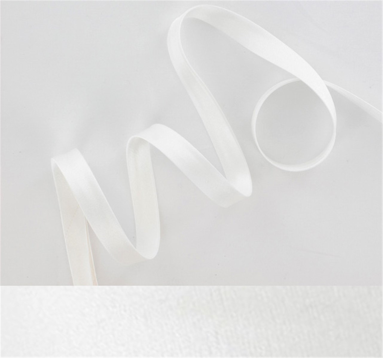 Biais Satin en Soie - Uni - Natural - 10 mm
