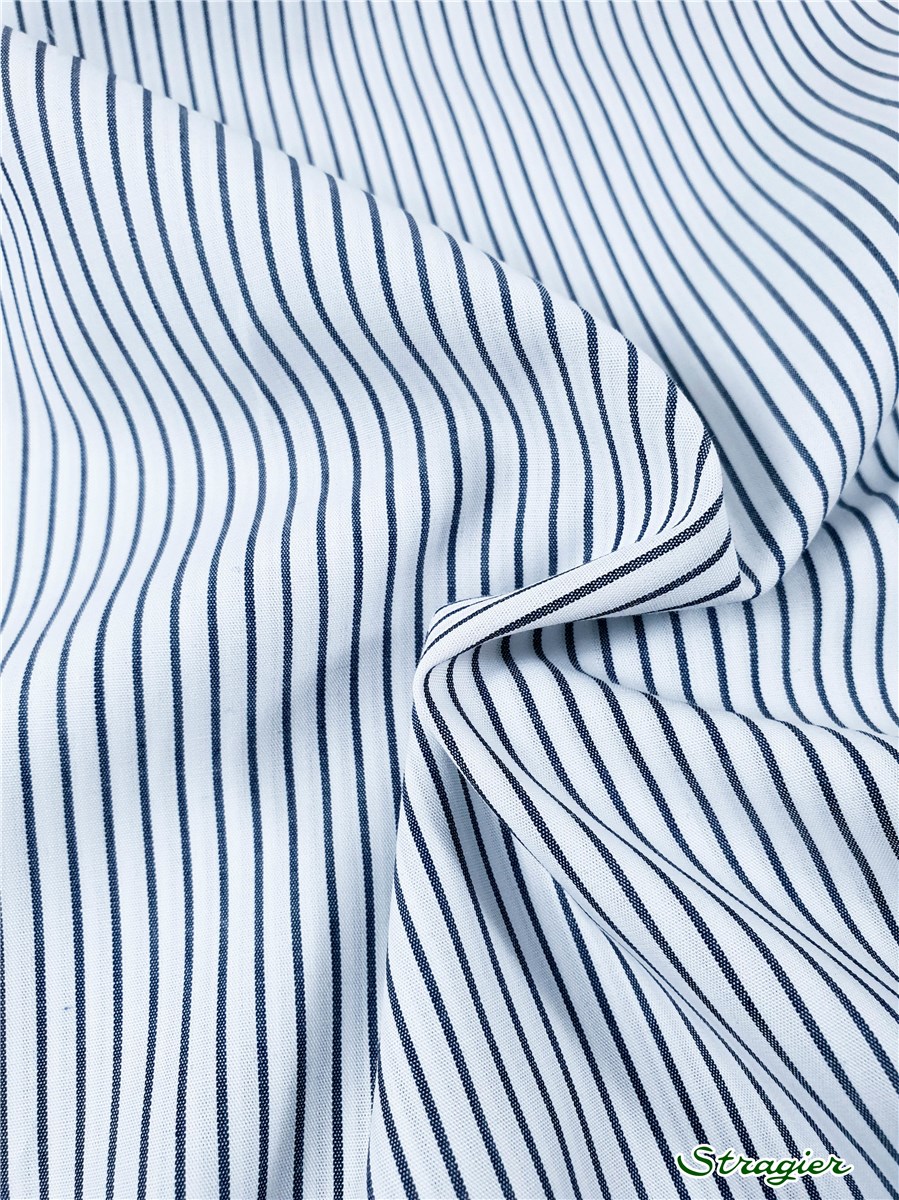 Poplin - Rayure 1mm - Navy