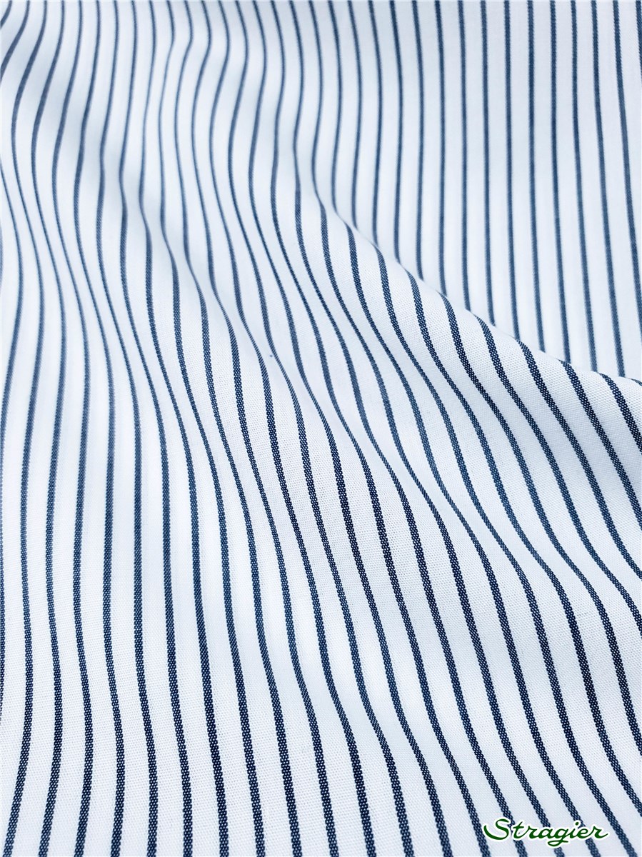 Poplin - Rayure 1mm - Navy