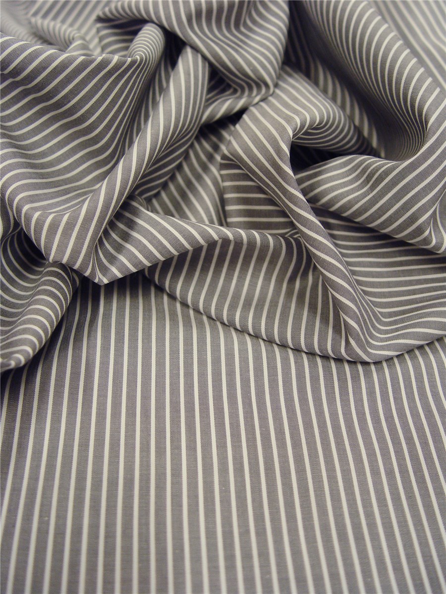Poplin - Rayure inversées 1 mm - Gris