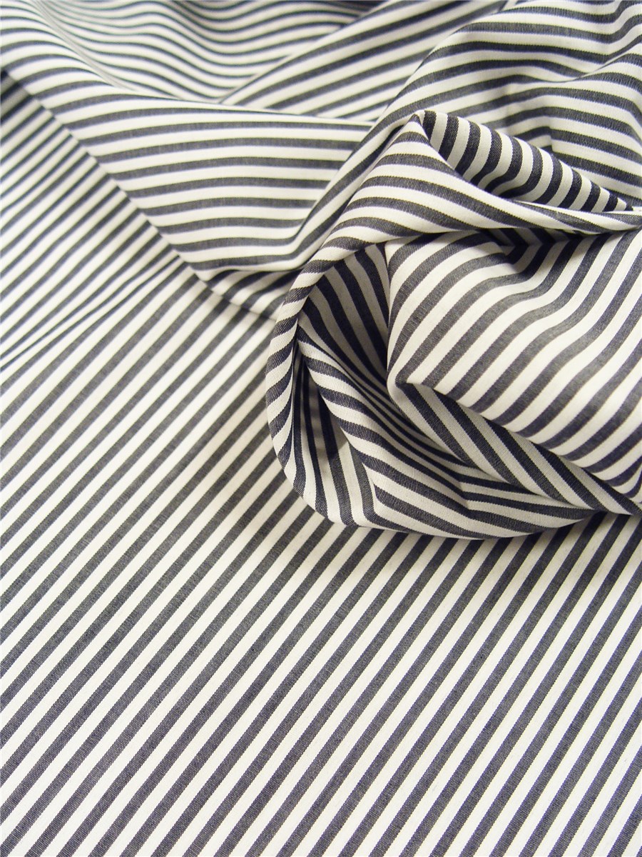 Popeline - Rayure 2,5 mm - Navy