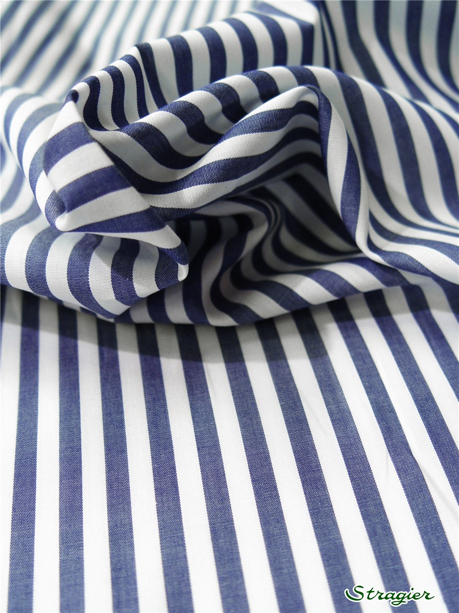 Poplin - Rayure 5 mm - Ocean