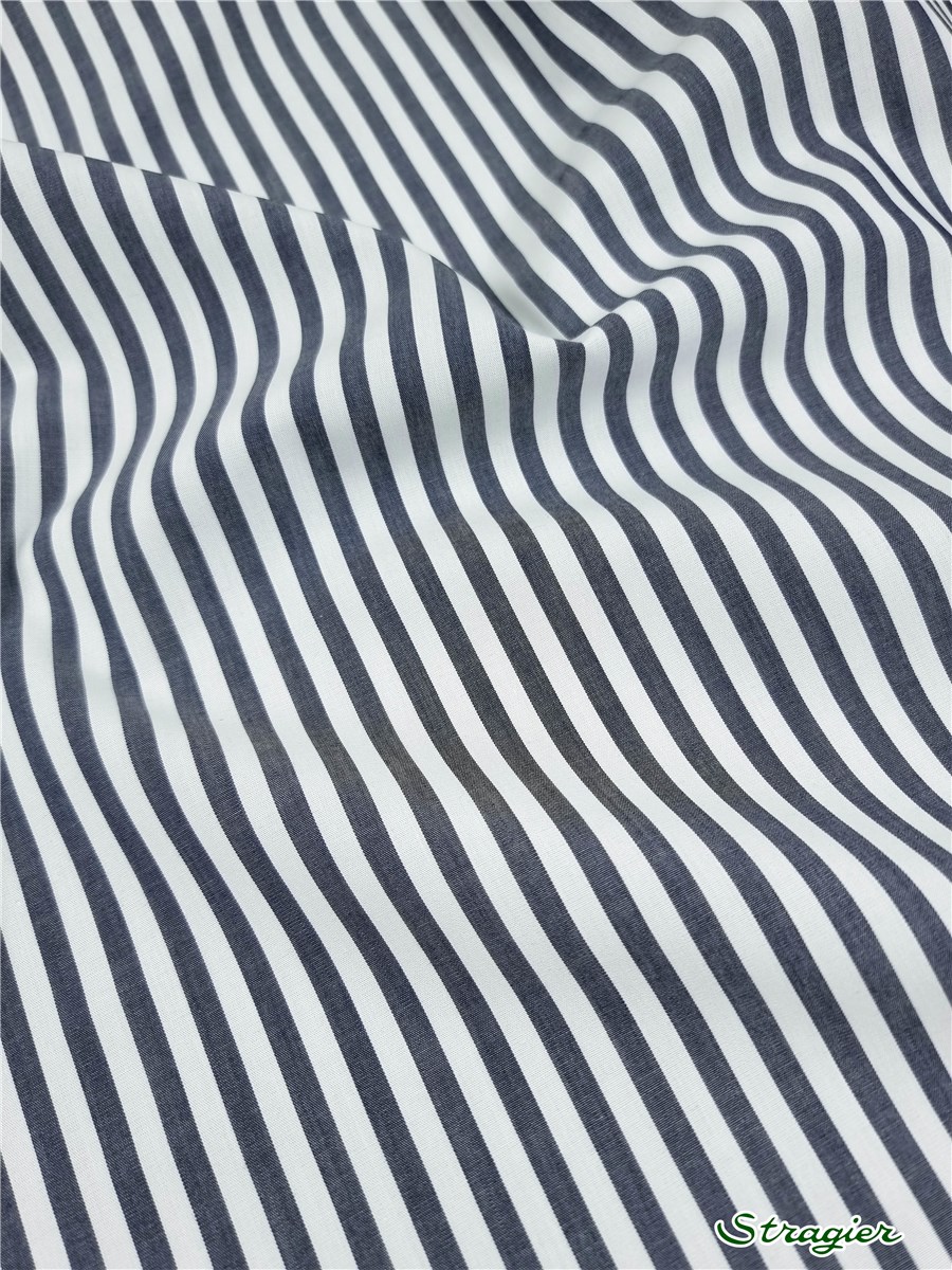 Popeline - Rayure 5 mm - Navy