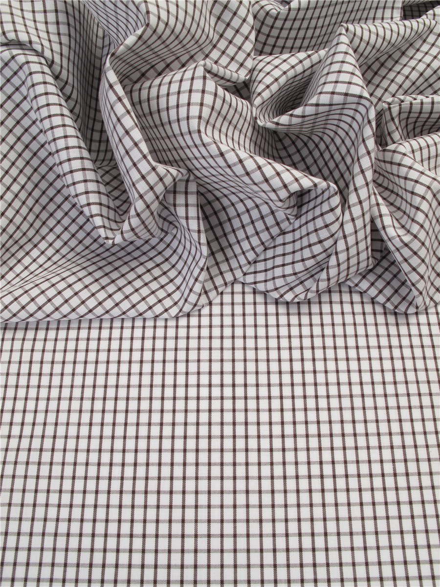 Poplin - Carreaux 5 mm - Chocolat