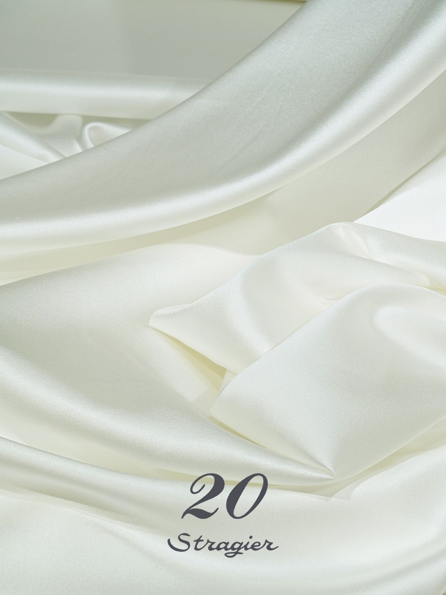 Silk Satin - stretch - Plain - Stragier Ivory