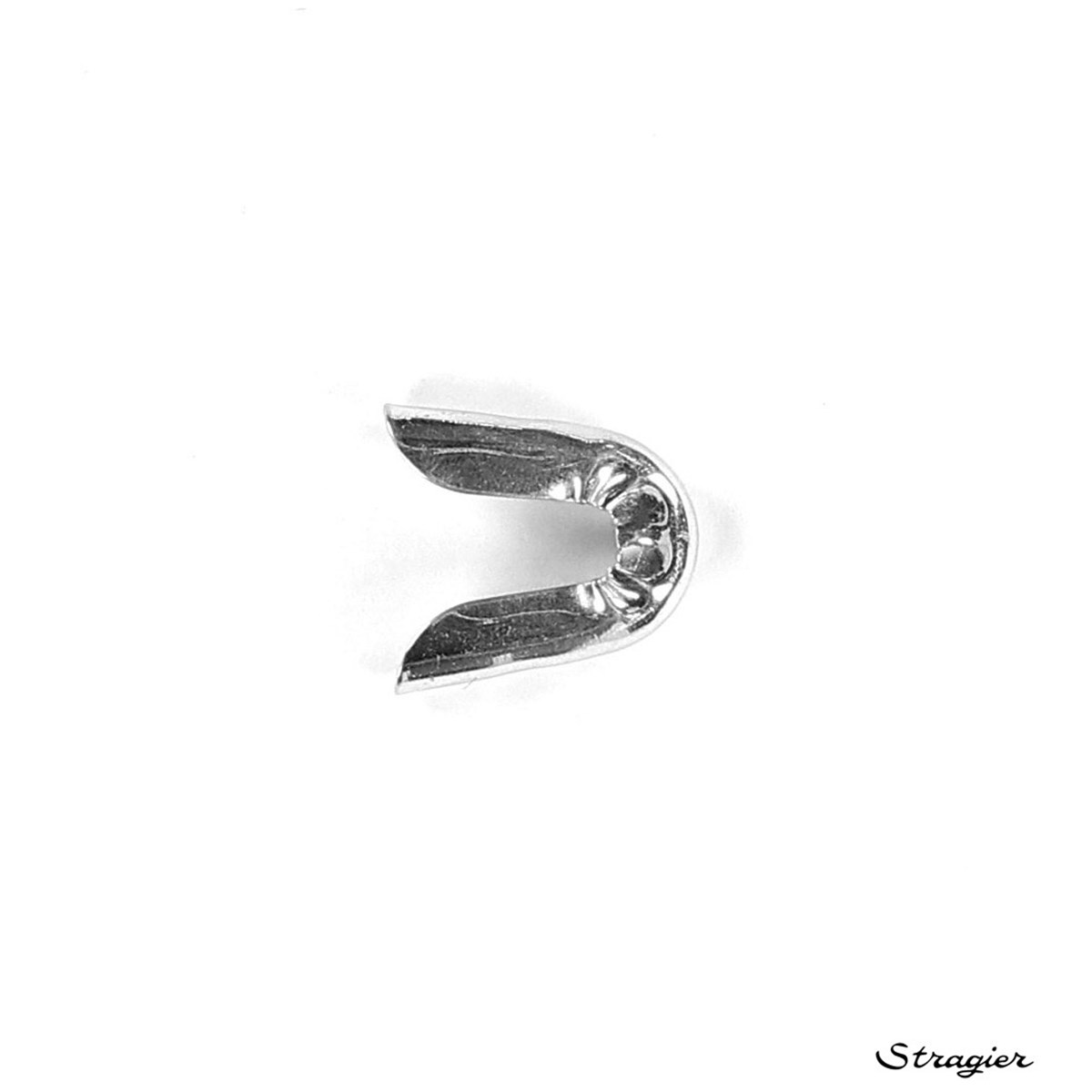 End Caps for Spiral Boning - Plain - Argent