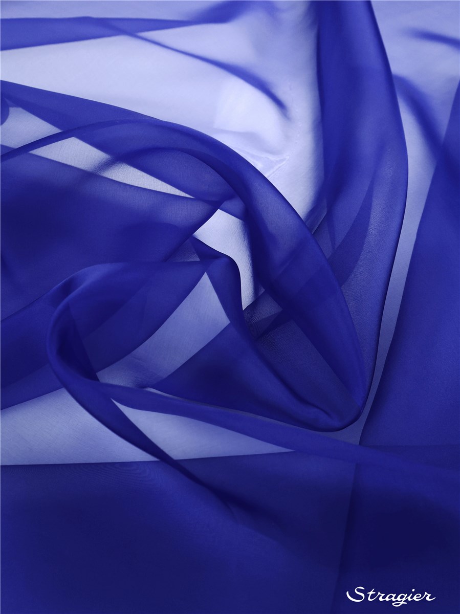 Silk Organza - Plain - Indigo