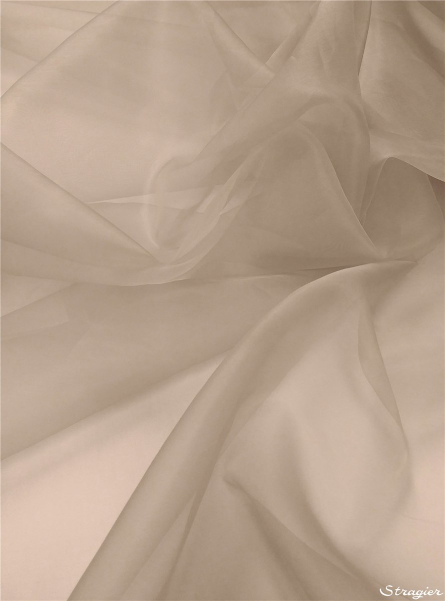 Silk Organza - Plain - Shale