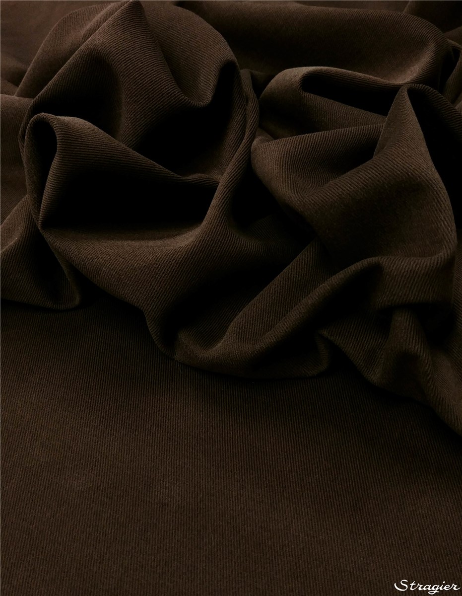 Cotton Twill - Sandwashed - Plain - Chocolat