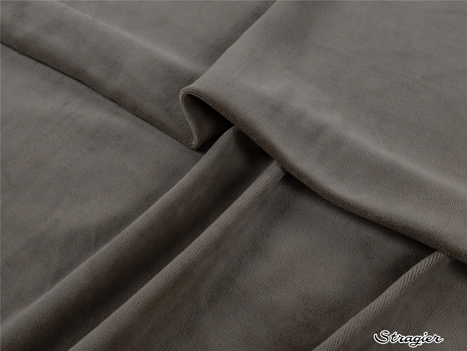 Jersey Velours Nicki - Uni - Taupe 
