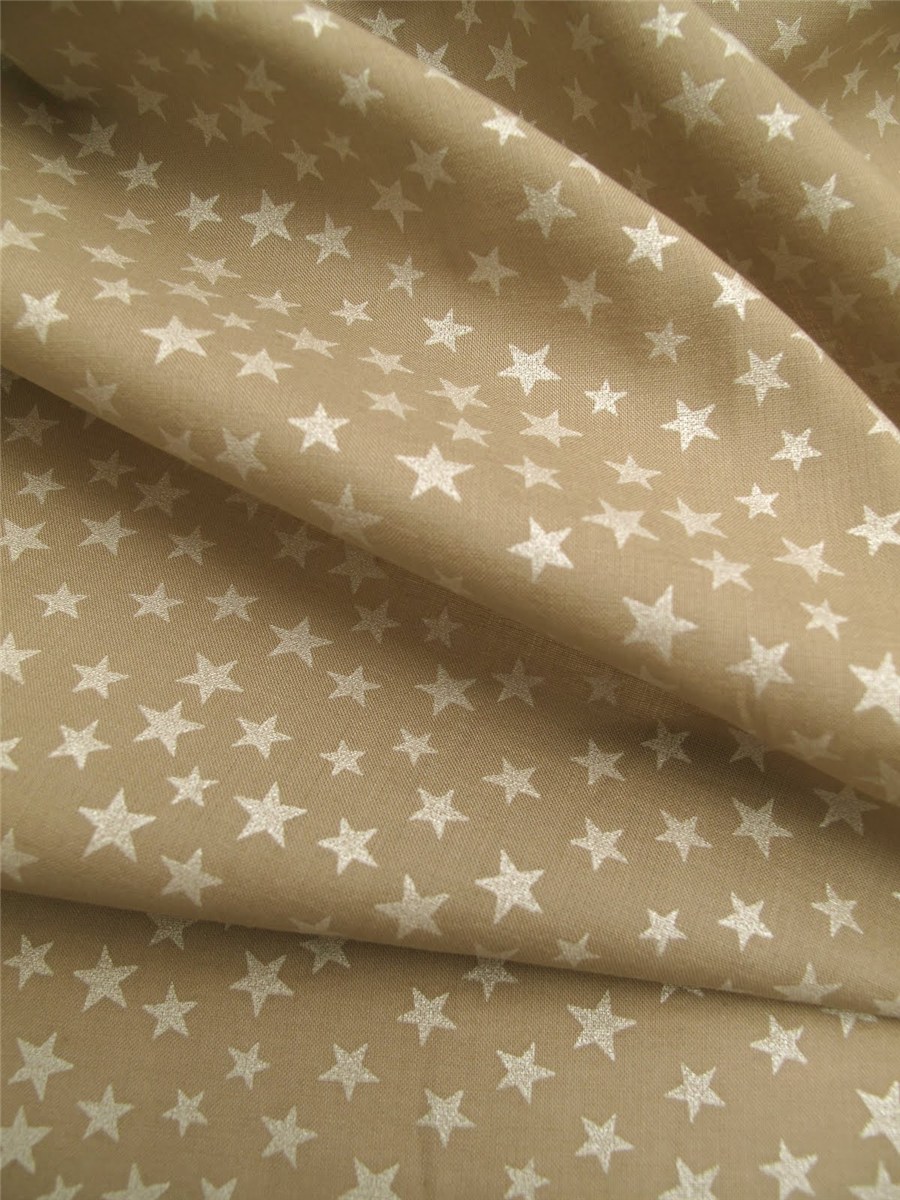 Lawn Batiste - Etoiles - Taupe-Nacré