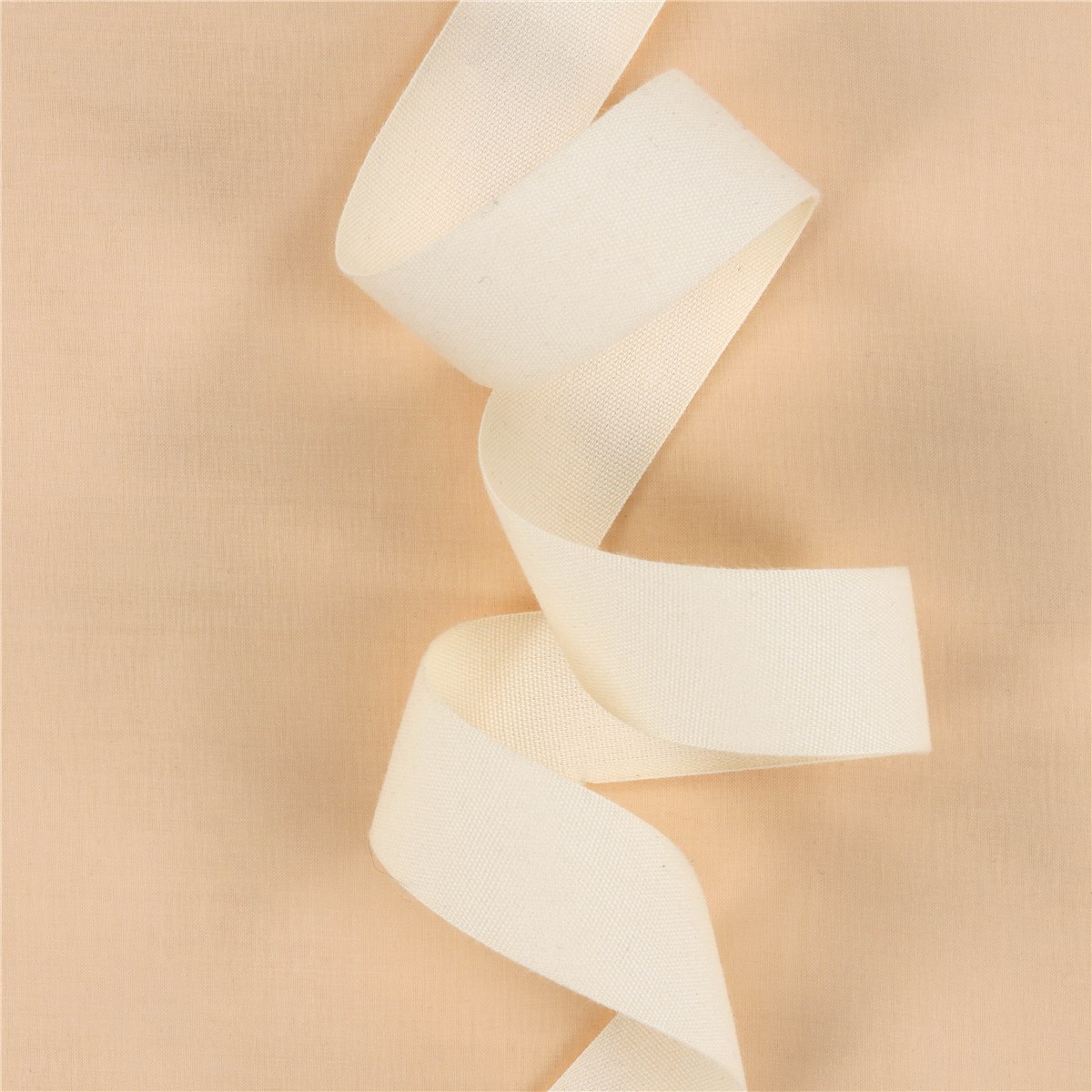 Ruban Coton - 25 mm - uni - Naturel